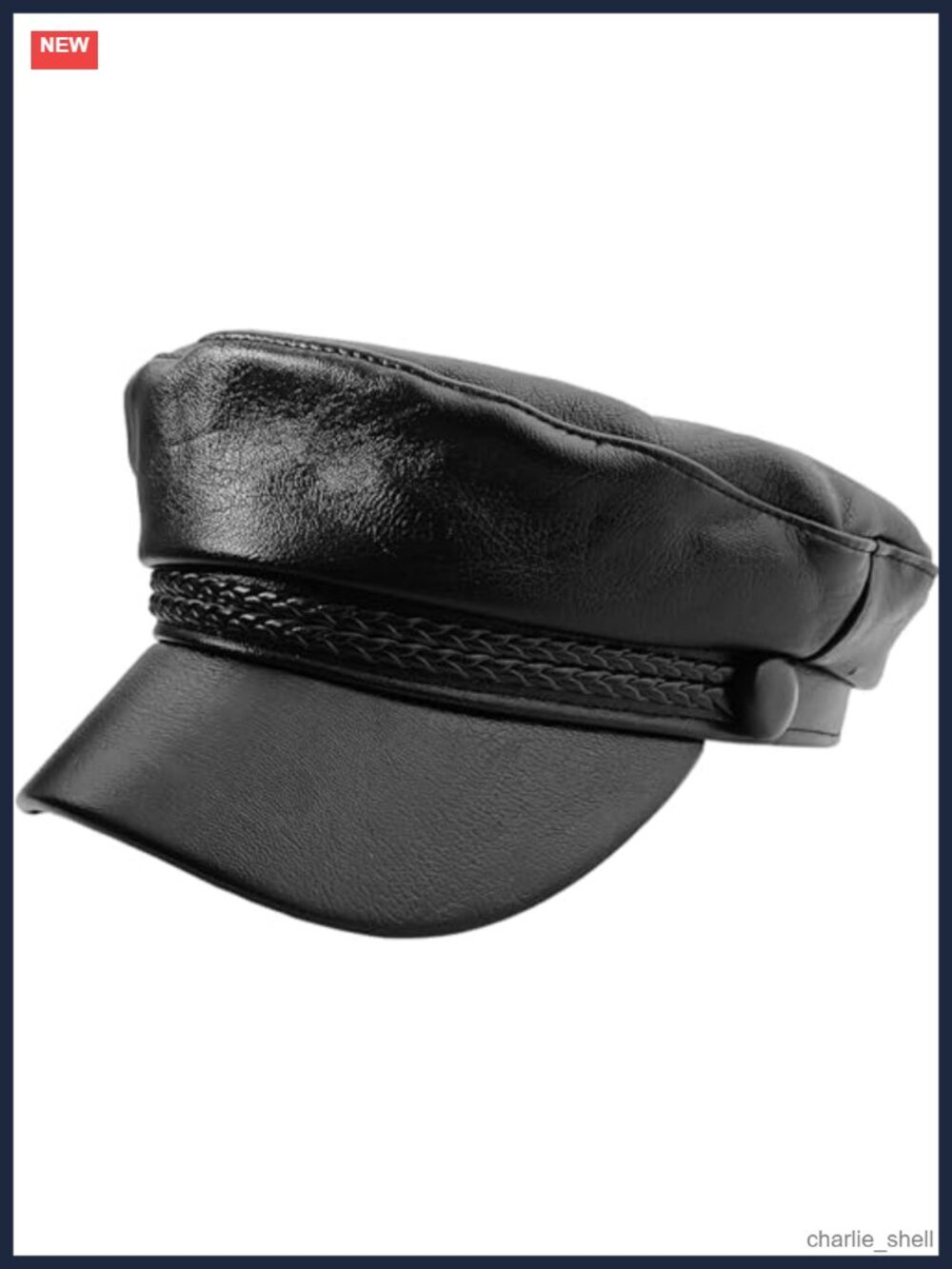 PU Leather Beret Baker Boy Hat Newsboy Cap Unisex